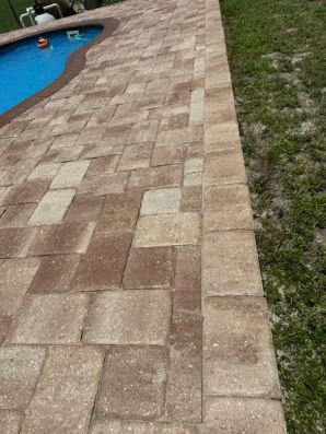 Before, During, & After Repairing The Un-level Pavers, Cleaned, Sanded, and Sealed in Riverview, FL (5)